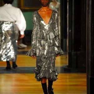 ERDEM silver dress.